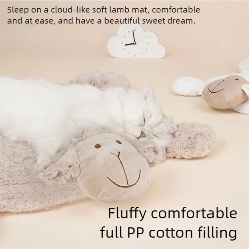 Kuschelige Lammfell-Haustiermatte – der perfekte Schlafplatz für Katze & Hund